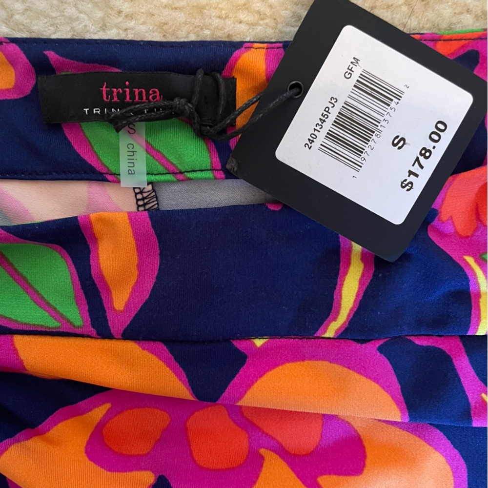 Trina Turk Vinet Floral Split-Sleeve Dress Small NWT - Picture 5 of 8